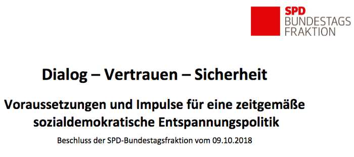 SPD billigte Positionspapier zu Russland