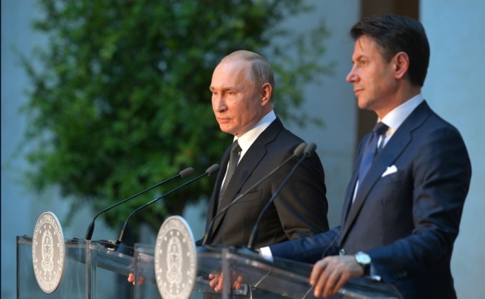 Putin diskutierte mit italienischem Premierminister über Belarus und Situation mit Nawalny